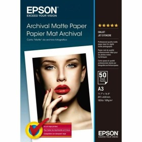 Papier photo mat Epson C13S041344 A3 50 Volets (1 Unité) de Epson, Papier d'impression - Réf : M0507659, Prix : 46,81 €, Remi...