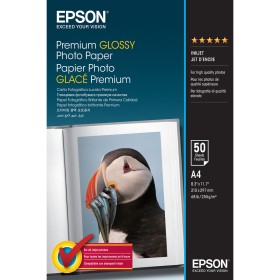 Carta Fotografica Lucida Epson Premium Glossy Photo Paper - A4 - 50 Hojas A4 50 Fogli (1 Unità) di Epson, Carta da stampa - R...