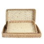 Set di Vassoi Romimex Beige Rattan Madreperla 52 x 6 x 32 cm 3 Pezzi | Tienda24 - Global Online Shop Tienda24.eu