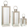 Lantern set Romimex Silver Metal Glass 18 x 49 x 18 cm 3 Pieces | Tienda24 - Global Online Shop Tienda24.eu