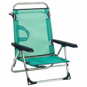 Marbueno Silla Plegable 5 Posiciones Aluminio con Cojin Rayas Azules Playa y Piscina 67X66X99 cm 10246 | Tienda24 - Global Online Shop Tienda24.eu