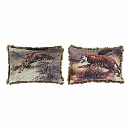 Cushion DKD Home Decor 8424001718016 Animal Polyester Aluminium Colonial (2 Units) | Tienda24 - Global Online Shop Tienda24.eu