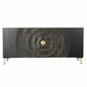 Sideboard DKD Home Decor Black Natural Rattan Mango wood (150 x 40 x 65 cm) | Tienda24 - Global Online Shop Tienda24.eu