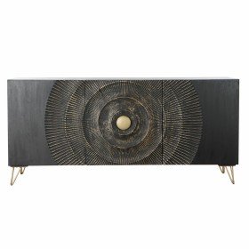 Aparador DKD Home Decor 142 x 40 x 81 cm Preto Metal Castanho Acácia | Tienda24 - Global Online Shop Tienda24.eu