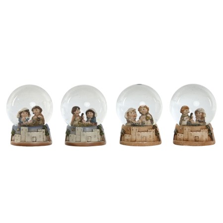 Christmas nativity set Home ESPRIT Multicolour Resin Aluminium Crystal 8 x 8 x 10 cm (4 Units) | Tienda24 - Global Online Shop Tienda24.eu