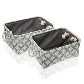 Basket set Versa Laison Textile 14 x 14 x 14 cm | Tienda24 - Global Online Shop Tienda24.eu