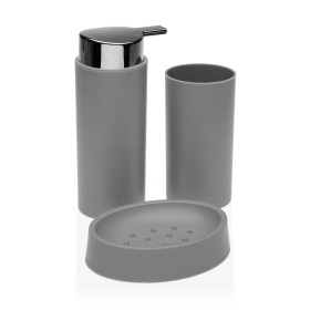 Set de Baño Acero Inoxidable Gris Polipropileno (4 Piezas) | Tienda24 - Global Online Shop Tienda24.eu