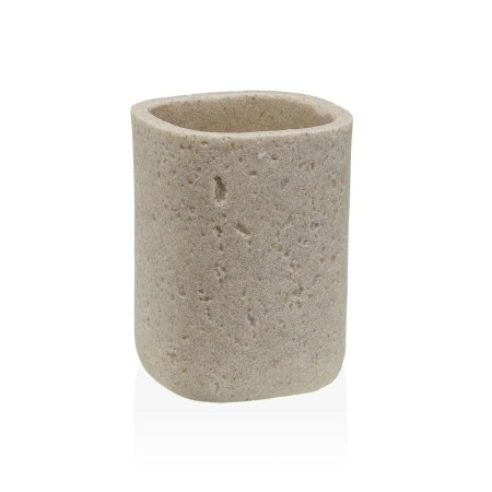 Toothbrush Holder Versa Beige Resin 8 x 10,5 x 8 cm | Tienda24 - Global Online Shop Tienda24.eu