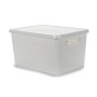 Caja de Almacenaje con Tapa Blanco 40 L Plástico (35 x 25 x 46 cm) | Tienda24 - Global Online Shop Tienda24.eu