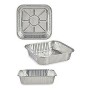 Set of trays Silver Aluminium 20,5 x 6,5 x 20,5 cm | Tienda24 - Global Online Shop Tienda24.eu