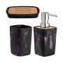 Set de Baño Marrón Negro Bambú Plástico | Tienda24 - Global Online Shop Tienda24.eu