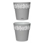 Self-watering flowerpot Stefanplast Gaia Grey White Plastic 25 x 25 x 25	 cm | Tienda24 - Global Online Shop Tienda24.eu