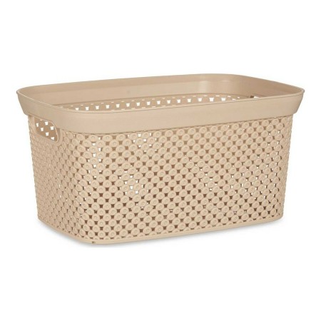 Basket Beige Plastic 10 L 24 x 17 x 35 cm | Tienda24 - Global Online Shop Tienda24.eu