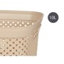 Basket Beige Plastic 10 L 24 x 17 x 35 cm | Tienda24 - Global Online Shop Tienda24.eu