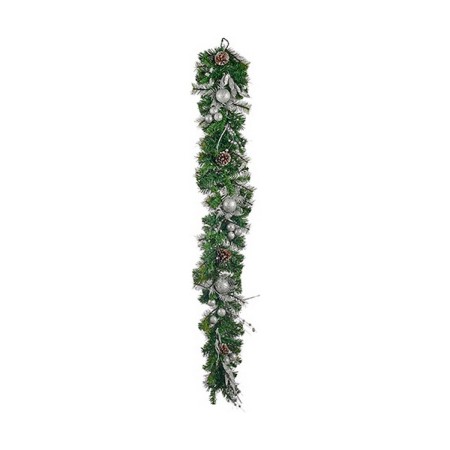 Grinalda de Natal Castanho Verde Prateado 24 x 12 x 180 cm | Tienda24 - Global Online Shop Tienda24.eu