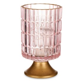 Candleholder Brown Golden Wood Crystal Steel 18 x 18 x 25 cm | Tienda24 - Global Online Shop Tienda24.eu