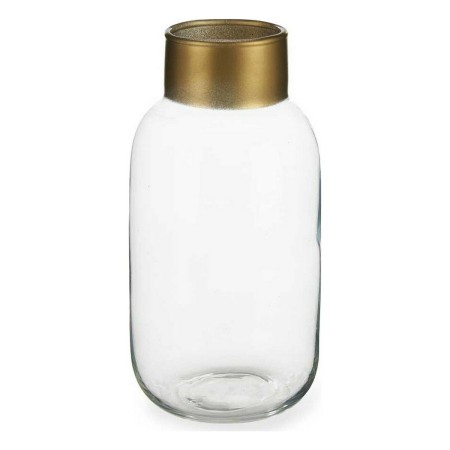 Vase Doré Transparent verre (11,5 x 24 x 11,5 cm) | Tienda24 - Global Online Shop Tienda24.eu