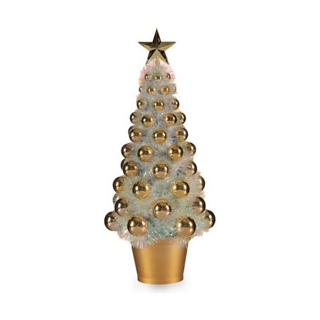 Sapin de Noël Iridescent Doré Plastique 16 x 37,5 x 16 cm polypropylène | Tienda24 - Global Online Shop Tienda24.eu