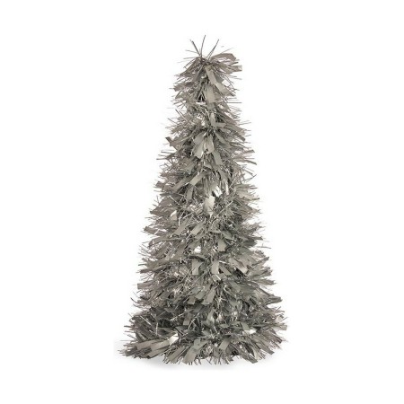 Árbol de Navidad Mate Espumillón 18 x 18 x 45,5 cm Plateado Plástico Polipropileno | Tienda24 - Global Online Shop Tienda24.eu