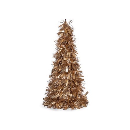 Árbol de Navidad Mate Espumillón 18 x 18 x 45,5 cm Dorado Blanco Plástico Polipropileno | Tienda24 - Global Online Shop Tienda24.eu