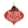 Panneau Merry and Bright 30 x 3,5 x 30 cm Rouge Blanc Vert Plastique Bois MDF | Tienda24 - Global Online Shop Tienda24.eu