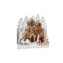 Decorative Figure White Brown Wood Town 44 x 44,5 x 6 cm Christmas | Tienda24 - Global Online Shop Tienda24.eu