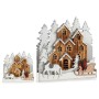 Decorative Figure White Brown Wood Town 44 x 44,5 x 6 cm Christmas | Tienda24 - Global Online Shop Tienda24.eu