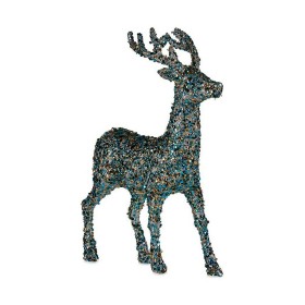 Decorative Figure House Christmas LED Light Glitter White Grey Wood 19,5 x 25 x 9 cm | Tienda24 - Global Online Shop Tienda24.eu