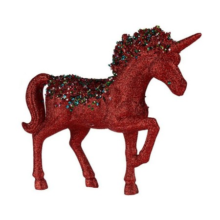 Decorative Figure Unicorn 9,5 x 31 x 40 cm Red Blue Plastic | Tienda24 - Global Online Shop Tienda24.eu