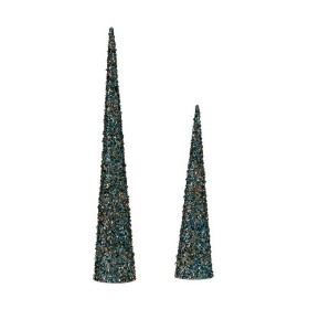 Decoração Natal Cones Lantejoulas Azul Fúcsia Plástico | Tienda24 - Global Online Shop Tienda24.eu