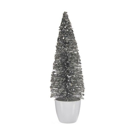 Christmas Tree Medium 10 x 33 x 10 cm Silver White Plastic | Tienda24 - Global Online Shop Tienda24.eu