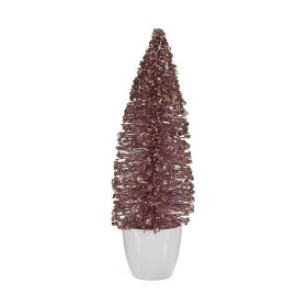 Statua Decorativa Albero di Natale Tinsel Bianco Rosa polipropilene PET 18 x 31 x 18 cm (48 Unità) | Tienda24 - Global Online Shop Tienda24.eu