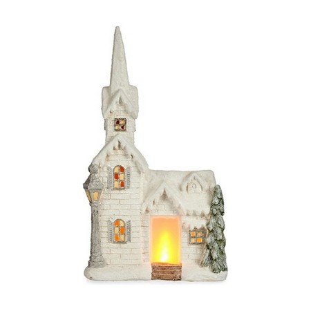 Deko-Figur Weihnachten LED Leicht Haus 11 x 53 x 28,5 cm Weiß Polyesterharz | Tienda24 - Global Online Shop Tienda24.eu