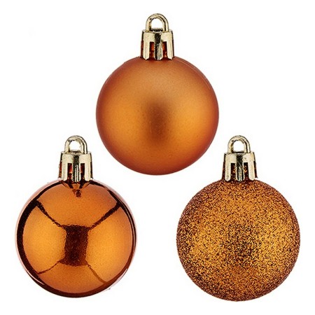 Bolas de Navidad Ø 4 cm 12 Unidades Naranja Plástico 4 x 5 x 4 cm | Tienda24 - Global Online Shop Tienda24.eu