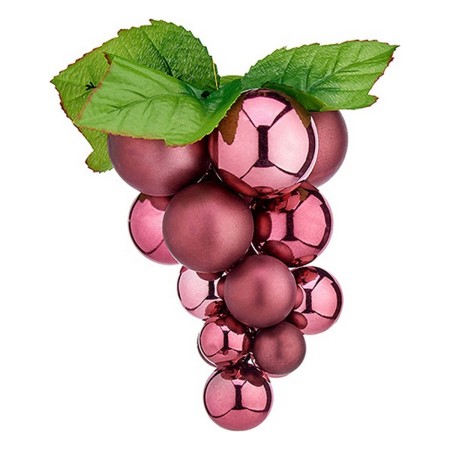 Christmas Bauble Grapes Small Pink Plastic 15 x 15 x 20 cm | Tienda24 - Global Online Shop Tienda24.eu