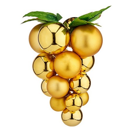 Bola de Natal Uvas Dourado Plástico | Tienda24 - Global Online Shop Tienda24.eu