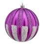 Bolas de Navidad Ø 10 cm 6 Unidades Morado Plateado PVC | Tienda24 - Global Online Shop Tienda24.eu