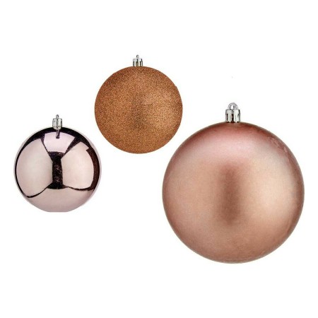 Bolas de Natal Ø 10 cm 6 Unidades Cor de Rosa Plástico | Tienda24 - Global Online Shop Tienda24.eu