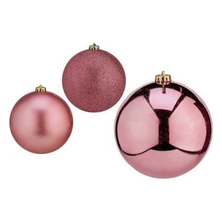 Boules de Noël Ø 10 cm 6 Unités Rose PVC | Tienda24 - Global Online Shop Tienda24.eu