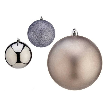 Bolas de Natal Ø 10 cm 6 Unidades Prateado Plástico | Tienda24 - Global Online Shop Tienda24.eu