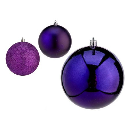 Bolas de Natal Ø 10 cm 6 Unidades Roxo Plástico | Tienda24 - Global Online Shop Tienda24.eu