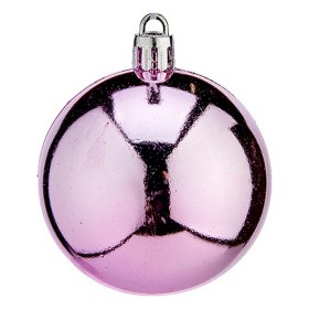 Weihnachtsbaumkugel Ø 10 cm 6 Stück Rosa Kunststoff | Tienda24 - Global Online Shop Tienda24.eu