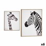 Cadre Zèbre Girafe Contre-plaqué 41,2 x 51,5 x 2 cm (6 Unités) | Tienda24 - Global Online Shop Tienda24.eu