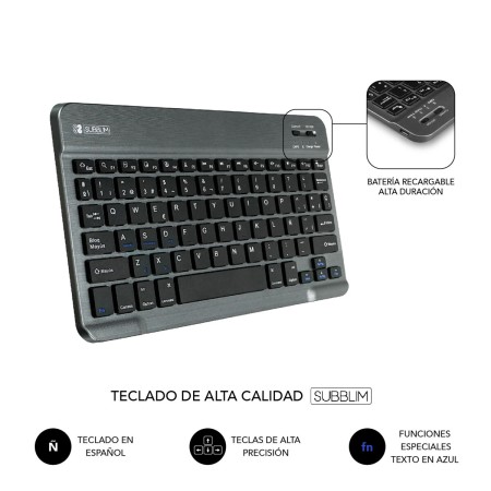 Bluetooth-Tastatur für Tablet Subblim SUBKT3BTL200 Schwarz Qwerty Spanisch QWERTY | Tienda24 - Global Online Shop Tienda24.eu