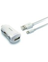 USB Car Charger + MFi Certified Cable Lightning KSIX Apple-compatible 2.4 A | Tienda24 Tienda24.eu