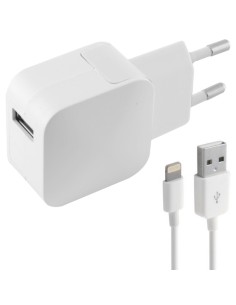 Cargador de Pared +Cable Lightning MFI KSIX Apple-compatible 2.4A USB iPhone de KSIX, Cargadores - Ref: S1901716, Precio: 12,...