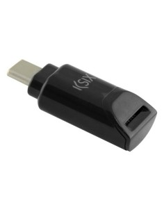 Micro SD to USB-C Adapter KSIX Black by KSIX, USB adapters - Ref: S1902312, Price: 6,99 €, Discount: %