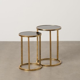 Corner table Alexandra House Living Gold 70 x 70 x 70 cm | Tienda24 - Global Online Shop Tienda24.eu