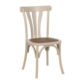 Dining Chair Cream Natural Rattan Elm wood 48 x 47 x 88,5 cm by BigBuy Home, Dining Chairs - Ref: S8807734, Price: 140,93 €, ...