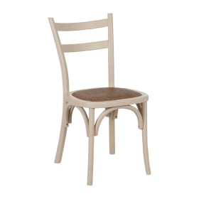 Dining Chair Cream Natural Rattan Elm wood 45 x 54 x 88,5 cm by BigBuy Home, Dining Chairs - Ref: S8807736, Price: 136,73 €, ...